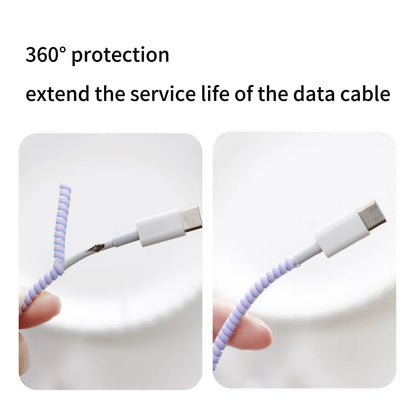 1.4m Cable Protector Winder For USB Charging Data Cable Wire Protection Cover Protect Data Cord Protector Cable Organizer
