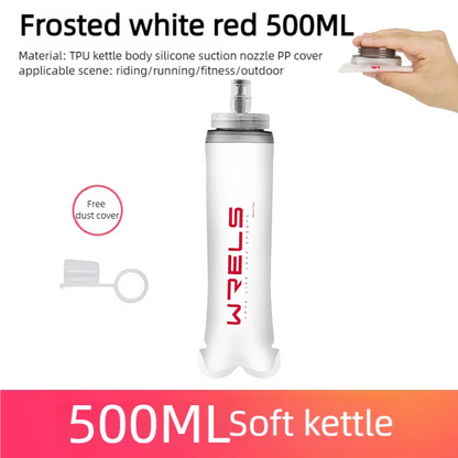 WRELS Sports Water Bottles BPA-Free Collapsible Soft Flask Running Camping Hiking Hydro Flask Soft Water Bottle for Hydration