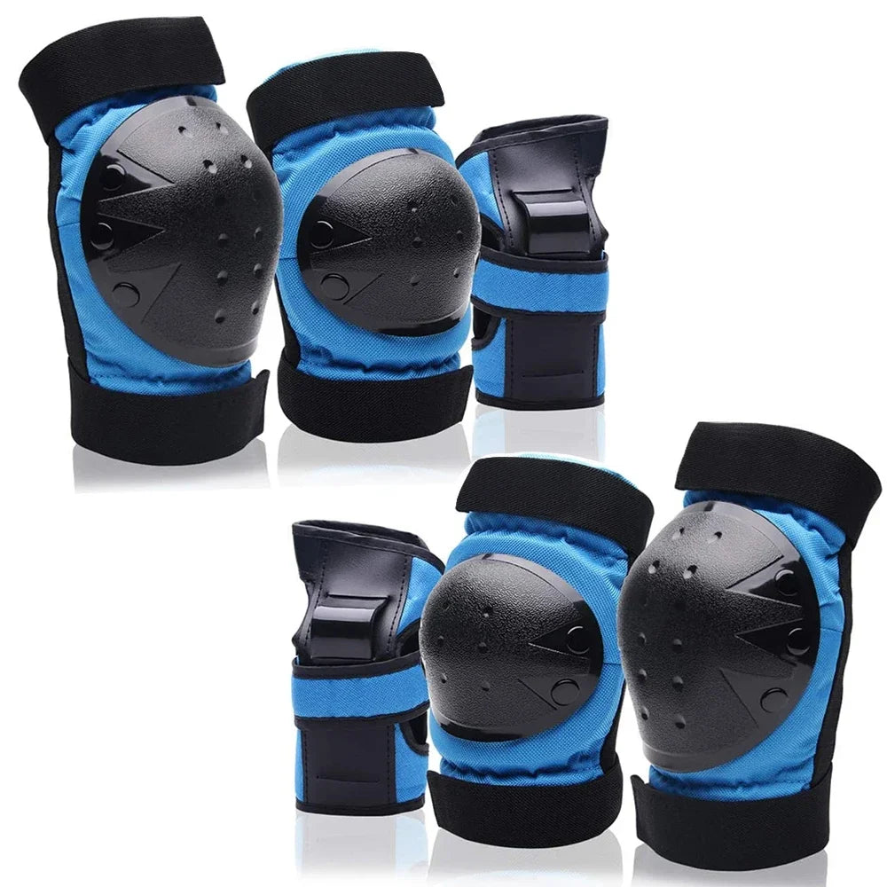 Kids/Adults Knee Elbow Pads Wrist Guards, Protective Gear Set for Roller Skates, Cycling, BMX, Skateboard, Scooter Riding Sports
