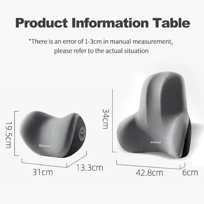 Car Memory Foam Lumbar Support Cushion, Polyester Fabric, Anti-Slip, Washable, Ergonomic Design, Slow Rebound Memory Material