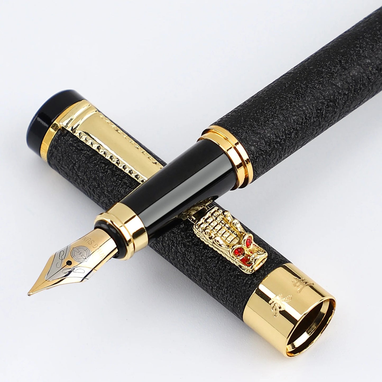 1 Pc Scrub Metal Pen, Lridium Tip Medium size 0.5mm, Office School Students for Men and Women Daily Writing Best Fountain Pen,
