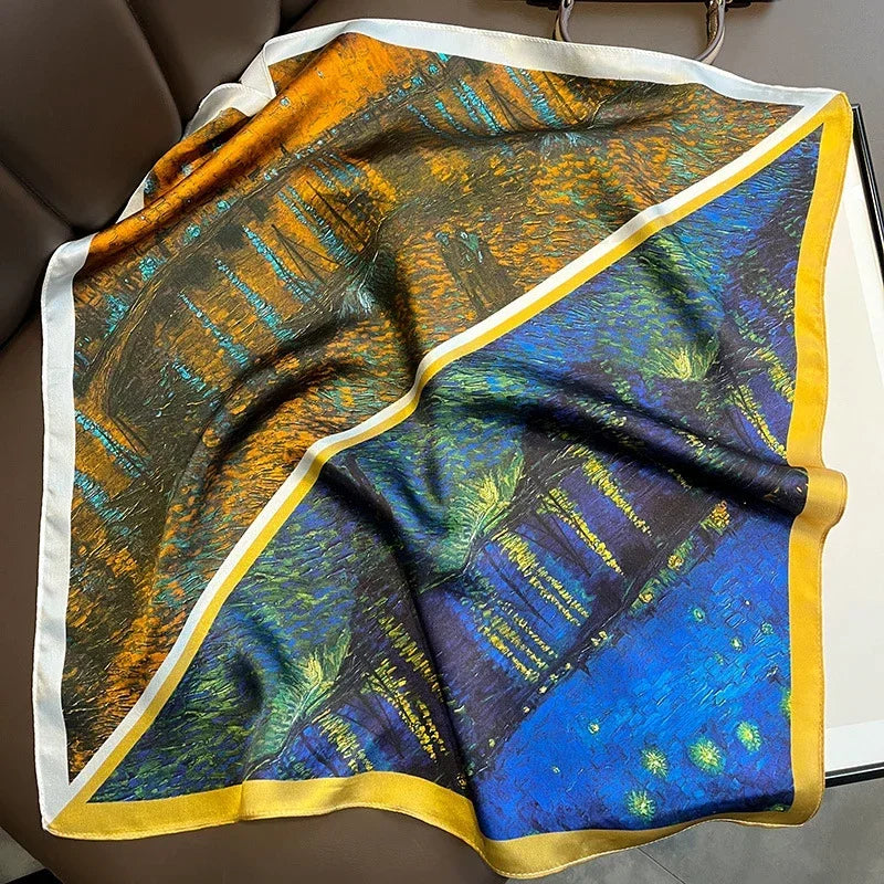 Scarf 100% Silk Bandana Women Square Scarves Wrap Kerchief Spring Fashion Luxury High Quality Headband Hijab Shawls 2026