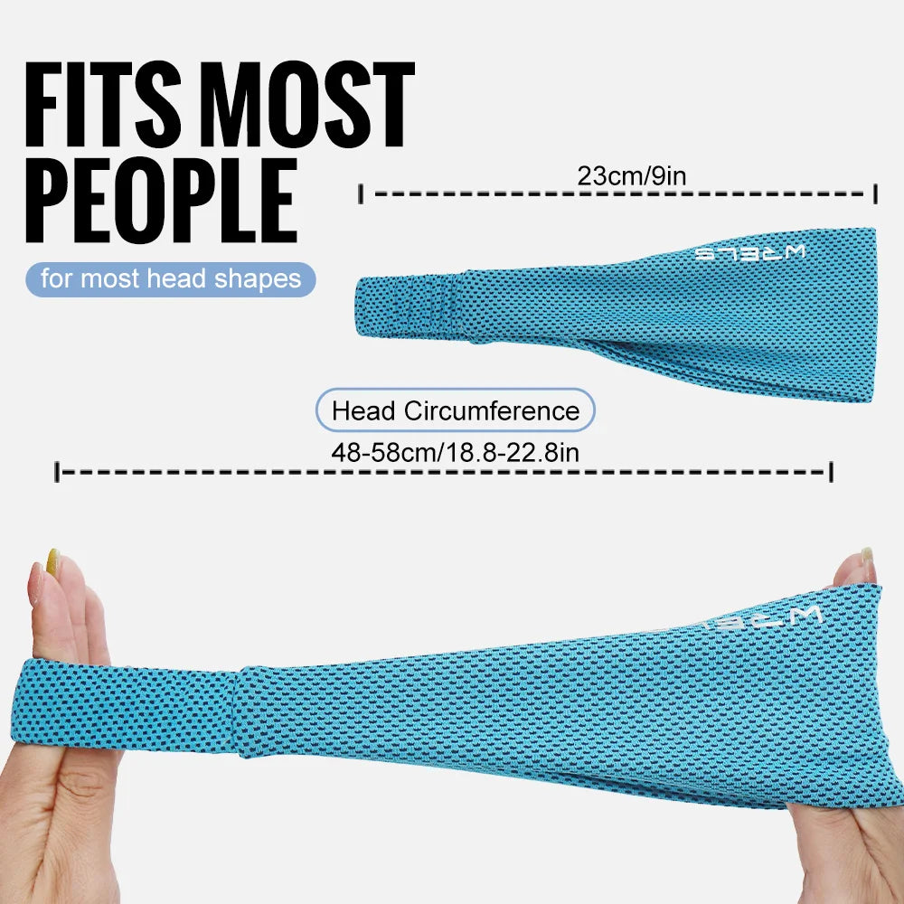 Summer Sport Headband Breathable Fitness Sweatband Non Slip Elastic Tennis Headband Sweat Wicking Lightweight Running Hairband