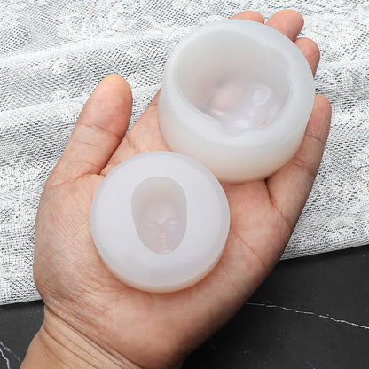 3D Baby Face Silicone Molds Human Facial Mould DIY Doll Modified Polymer Clay Fondant Cake Decor Action figure Handmade Mold