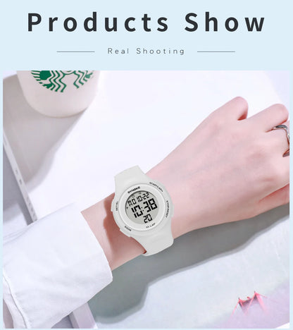 Outdoor Sport Watch Men Alarm Chrono Clock 5Bar Waterproof Military Watches LED Display Shock Digital Watch Thin Design