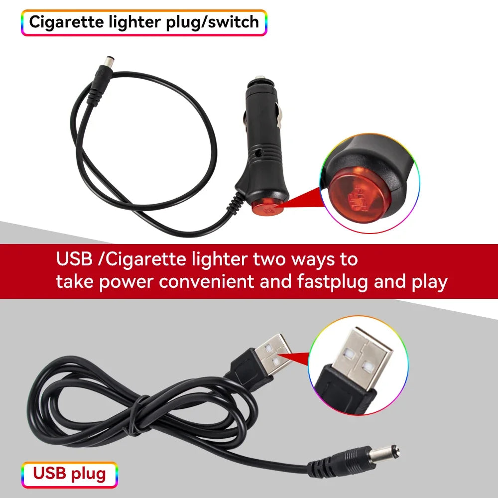 Neon 36 48 72 LED Car Interior Ambient Foot Light Wireless Remote Music APP Control Auto RGB Atmosphere Decorative Lamp