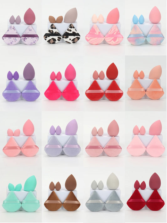 5Pcs Professional Makeup Sponge Set - Soft, Gentle, Multi-Purpose Tools for Perfect Foundation, Powder and Blush Application