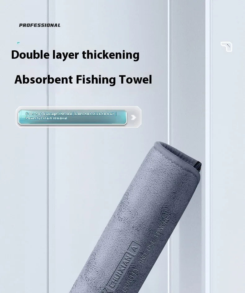 Ultra soft and fast drying fishing towel, ultra-fine fiber towel, cleaning towel for outdoor fishing, scrubbing fishing rod