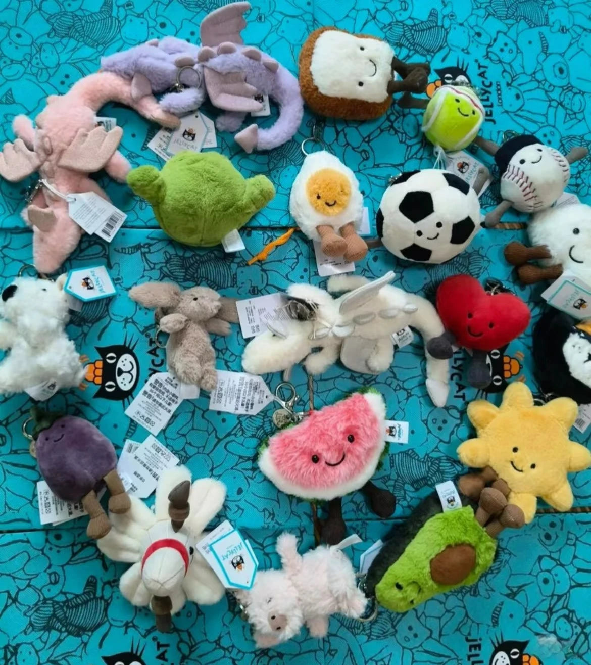 JC Hot Bag Cute Plush Toy label cute girl bag charm plush toy keychain Kawaii plush toy perfect as a birthday  Limited New Gift
