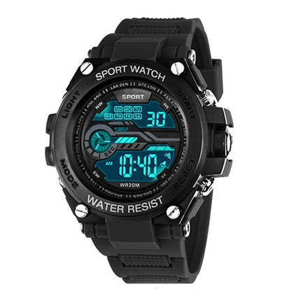 YIKAZE Men's Sports Watch Waterproof Man Sport Watches Multifuction LED Digital Military Watch Alarm Clock Electronic Wristwatch