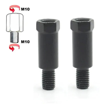 1 Pair Longer Black Silver Motorcycle Rear Mirror Adapters M8 8mm Clockwise Anti-clockwise Right Left Hand Thread Changing Screw