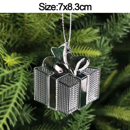 5pcs Christmas Home Decorations Crystal Acrylic Ornaments Snowflake Elk Xmas Tree Hanging Pendants Navidad 2025 New Year Gift