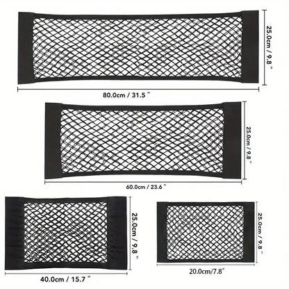 Universal Car Storage Bag Double Mesh Trunk Storage Net Car Built-in Storage Bag Car Fixed Net Anti-Slip