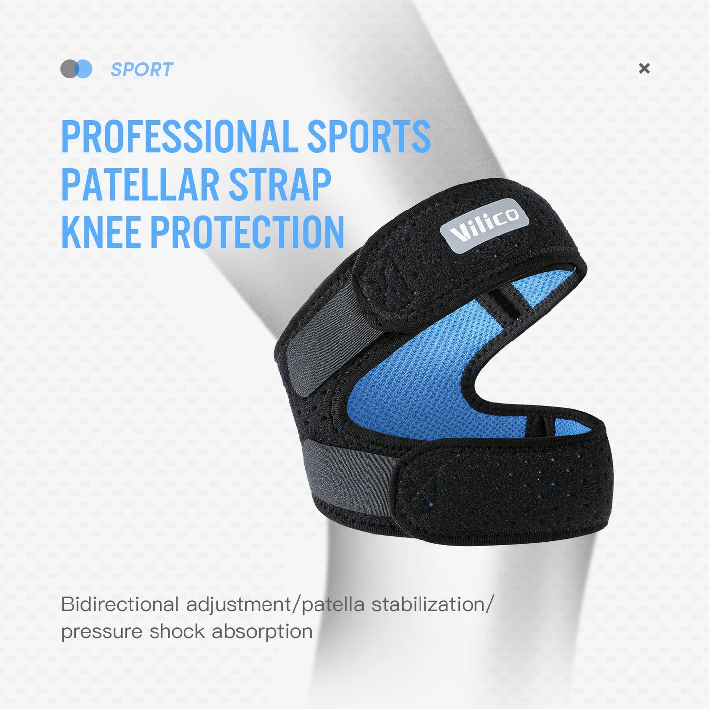Professional Sports Protection Patellar Strap for Fitness Running Basketball Cycling Adjustable Strap Support for Stable Joints