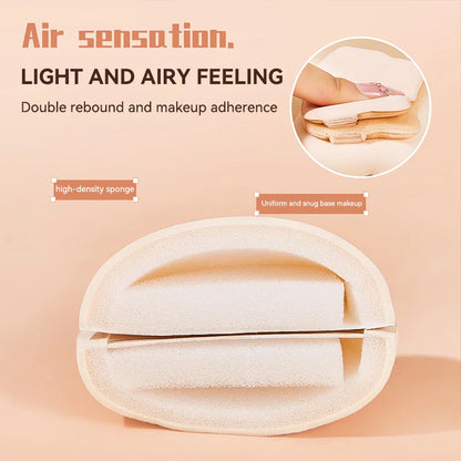 GECOMO powder puff set, with a soft and bouncy air cushion, flawless base makeup, setting cotton candy powder puff, gift set