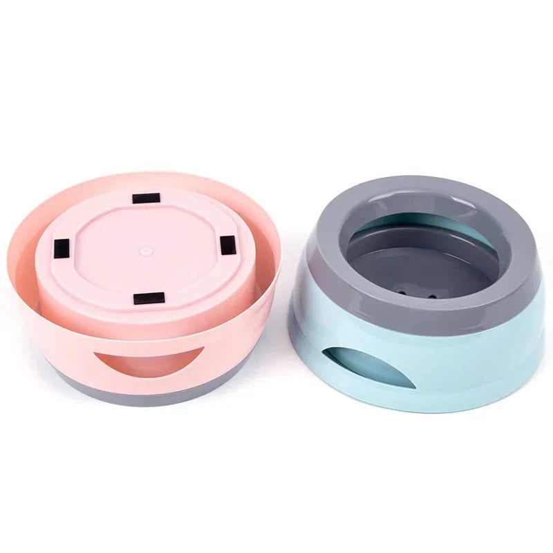 Pet Dog Bowls Floating Not Wetting Mouth Cat Bowl No Spill Drinking Water Feeder Plastic Portable Dog Bowl Outdoors Accessories
