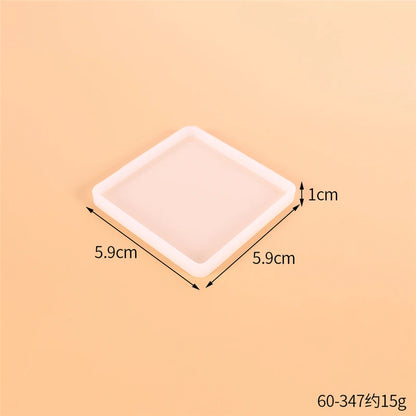 Round Square Rectangle Heart Coaster Silicone Mold Epoxy Resin Mold for DIY Jewelry Storage Base Making Cup Tray Home Decoration