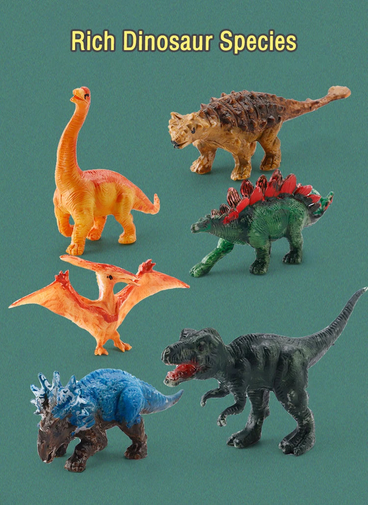 6/8PCS Unpainted DIY Dinosaur Painting Kit, Blank Model Toys for Kids 3+ Years Creative Graffiti Montessori Educational Art Gift