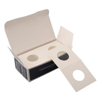 1 Set Coin Storage Stamp Holder Square Cardboard Case Coin Album Collection Coin Holders Flip Clip Coin Capsules Cover Storage