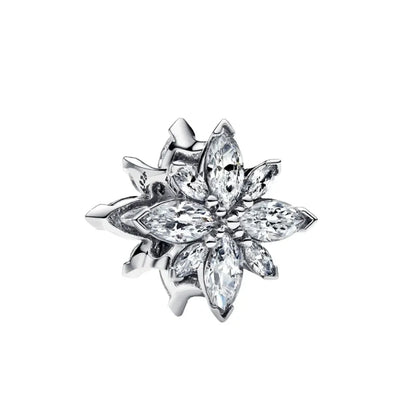 2025 New S925 Silver Spring Ball Bear Cross Pendant Suitable for Original Bracelets DIY Accessories Women's Charm Jewelry Gifts