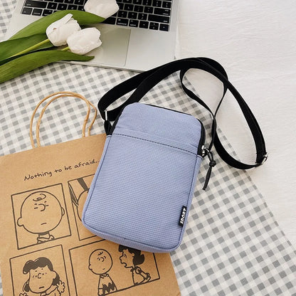 New Fashion Simple Casual Shoulder Messenger Bag, Women's Portable Mobile Phone Bag, Vertical Coin Key Bank Card Shoulder Bag