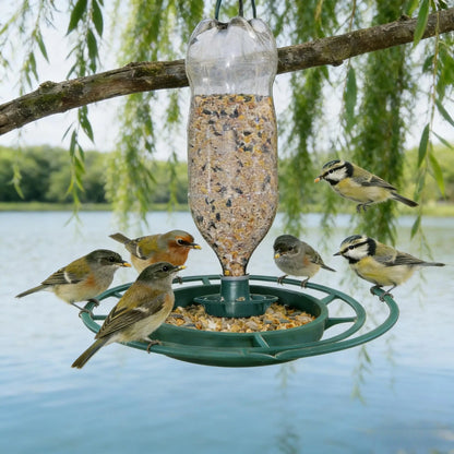 DIY Plastic Bottle Bird Feeder - Outdoor Hanging Automatic Dispenser for Balcony & Garden