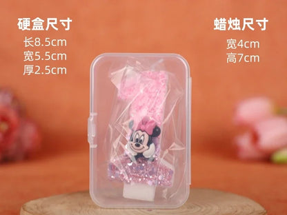 3D Number Birthday Cartoon 0-9 Minnie Mouse Candles Cake Anniversary Party Plug-in Birthday Cake Decoration Supplies DIY Gifts