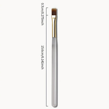 2pcs Wide Soft Bristle Nail Brush Gradient Design Acrylic Handle Gel Polish Applicator Nail Tools