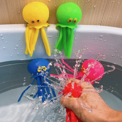 Baby Bath Toys Sponge Water Absorbing Octopus Squeezing Stress Relief Toys Summer Swimming Play Water Bath Toy for Children
