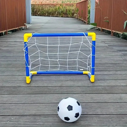 Portable Micro Soccer Goal Set, Complete Outdoor Beach Training Equipment with Net Pump Ball, Lightweight Indoor Kids Sports Toy