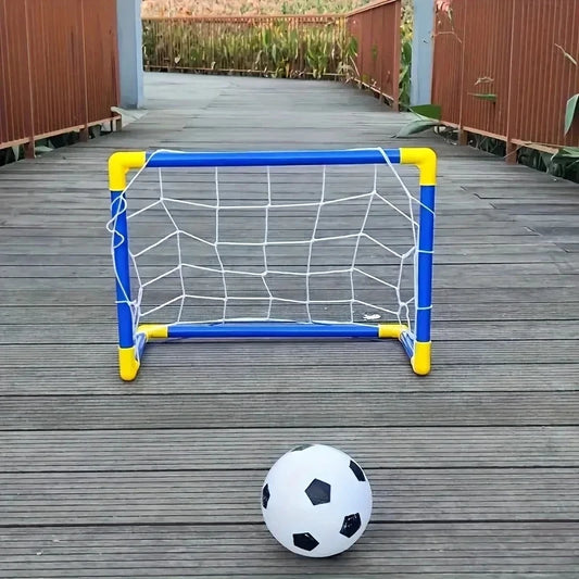 Portable Micro Soccer Goal Set, Complete Outdoor Beach Training Equipment with Net Pump Ball, Lightweight Indoor Kids Sports Toy