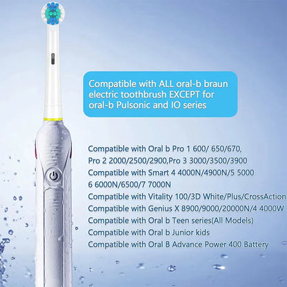 Replacement Toothbrush Heads Compatible with Oral B Professional Electric Brush Heads 1000 1500 3000 6000 7000 7500 8000