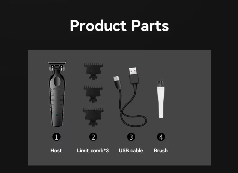 Kemei Professional Electric Hair Clippers USB Rechargeable Barber Trimmer Men's Electric Shaver Clippers KM-2299 KM-1102 Kit