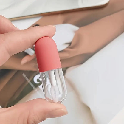 3/5Pcs 4.5ML Lip Glaze Empty Tube Mini Small Capsule Circular Bottle Frosted Rubber Transparent Plastic Lipstick Empty Tube