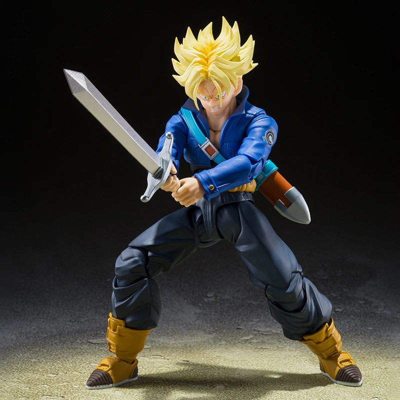 Anime Dragon Ball Z Figures Shf Super Saiyan Trunks Action Figure Collection Model 15cm Future Boy Torankusu Movable Toys Gifts