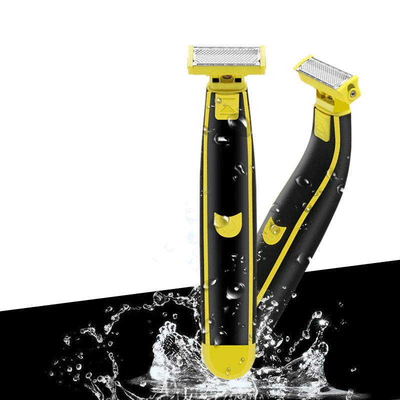 XMSJ Electric Shaver Wet and Dry Razor Double-sided Blade USB Rechargeable Portable Travel T-Shaped Hair Beard Trimmer