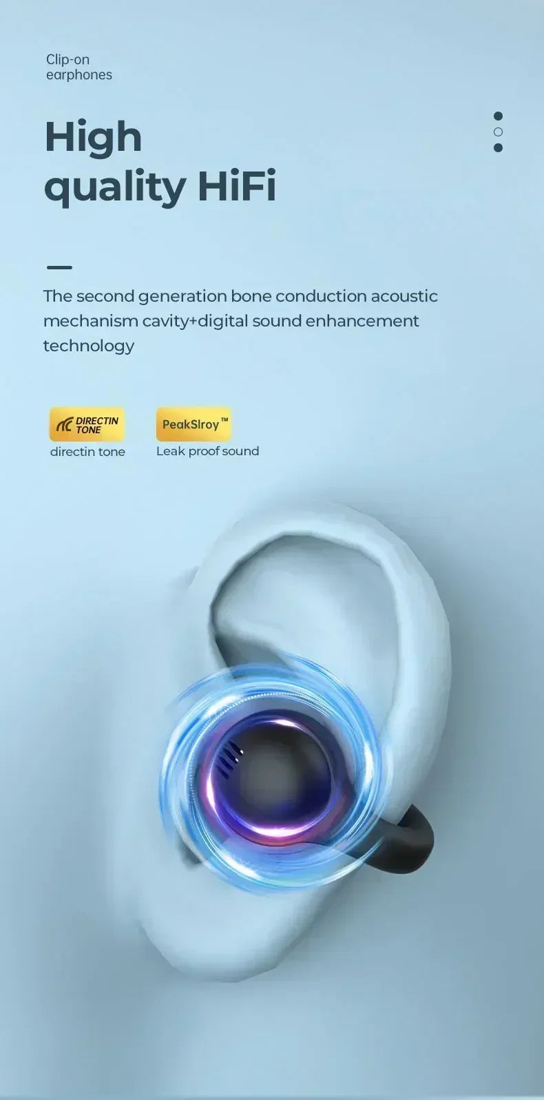 TWS X58 Wireless Bone Conduction Headphones Bluetooth Earphones Waterproof Sports Earbuds Earring Ear Hook With Mic Headset