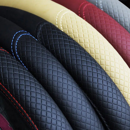 37/38cm Automobile universal steering wheel cover non-slip car steering wheel cover non-slip embossed leather Car-styling