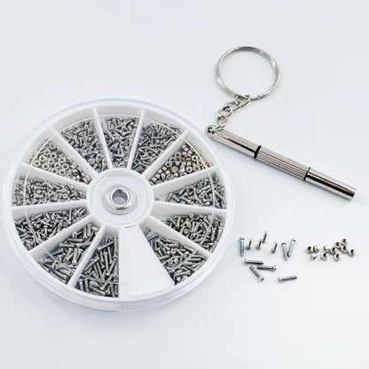 Eyeglass Screw Repair Kit: Repair Screws, Nose Pad Screws, Temple Screws Repair Set 12 Types