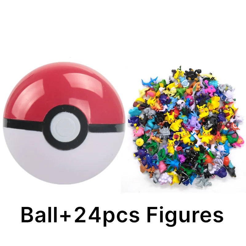 аниме фигурки Toys 7Cm Elf Ball 2-3cm Anime Action PokeBall Figures Monster Toy Model Dolls Children Christmas Gift