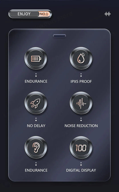 Lenovo LP75 TWS Wireless Bluetooth V5.3 Earphones IPX5 Digital Display Ear Hook Earbuds HiFi Stereo Noise Reduction Headphones