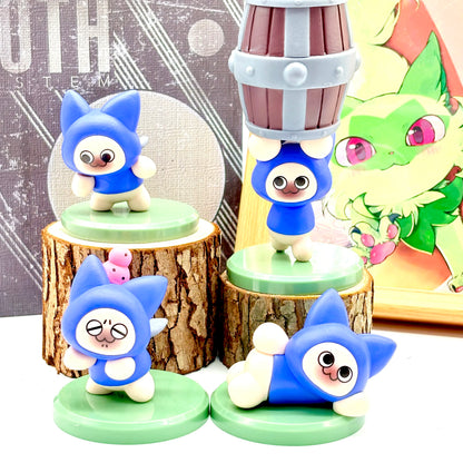 Anime Games Monster Hunter Action Figure Blue Cat Felyne Figurine Model Toy Collect Decorates Gifts 6 Styles