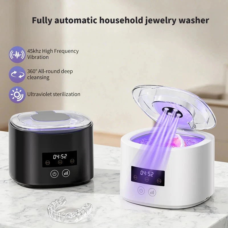 NEW HOT Small portable cleaning machine full-automatic household cleaning jewelry braces contact lens cleaner