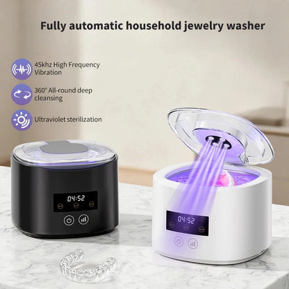 NEW HOT Small portable cleaning machine full-automatic household cleaning jewelry braces contact lens cleaner