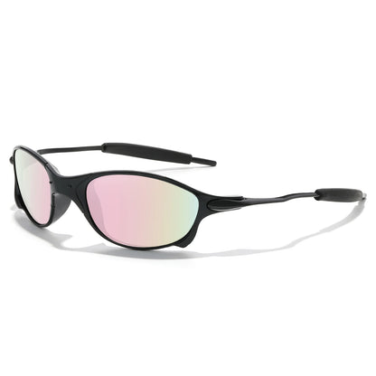 Men And Women Trendy Cycling Sunglasses Metal Shades With UV Protection for Outdoor Sports, Running, Hiking, Driving Travel