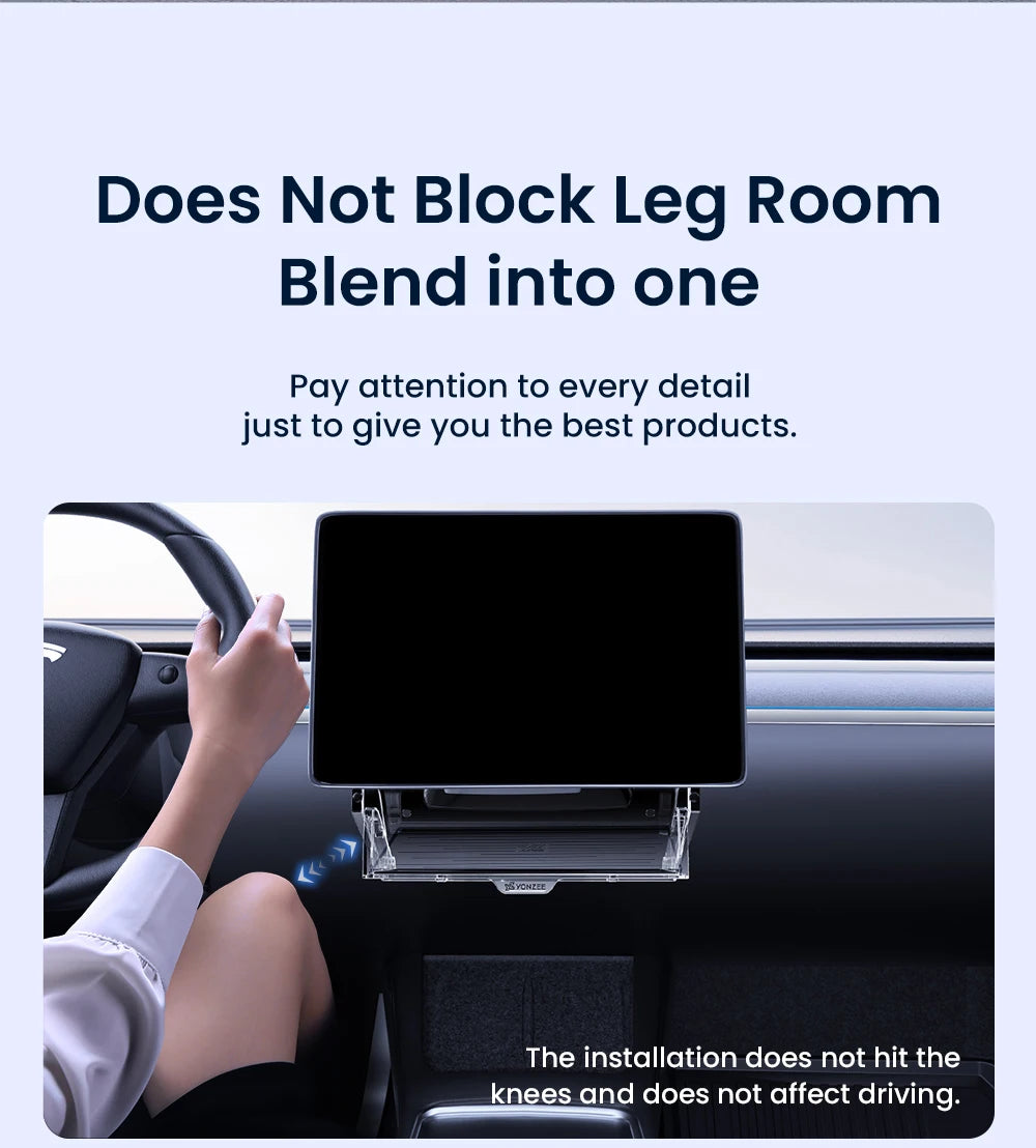 YZ For New Tesla Highland Model 3 Y Juniper Tray Magnetic Under Screen Fold Storage Box ETC Screen Storage Box Accessories