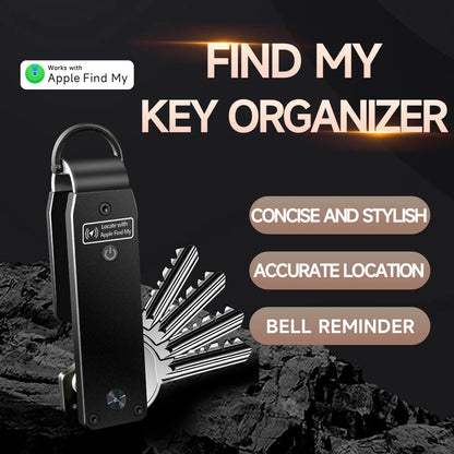 Built-in AirTag Chips, Holds 2-6 Keys, Car Key Chains with GPS Tracker, Key Finder, Key Holder for Men and Women, (iOS Only)