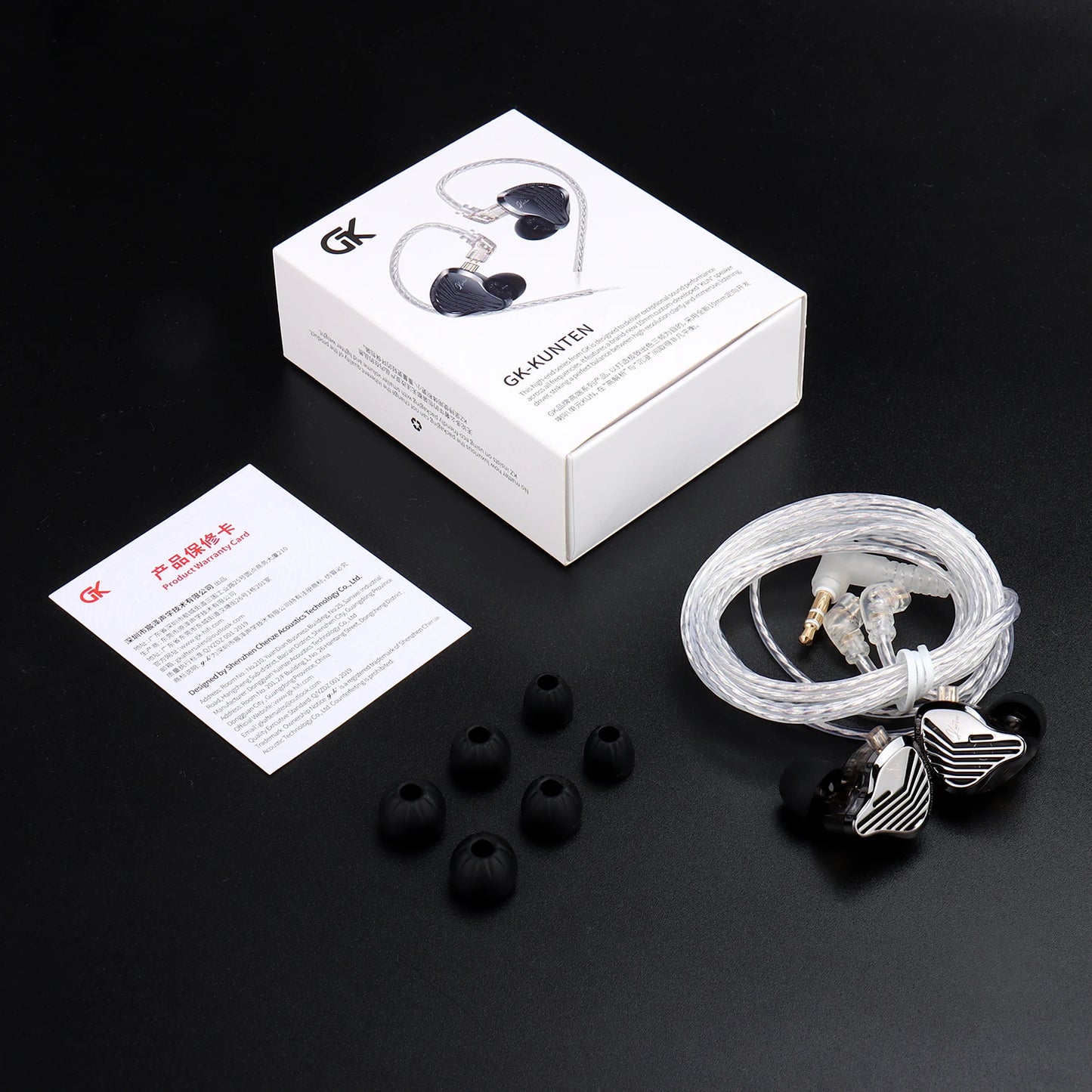 GK KUNTEN Earphones New Generation Dynamic Driver Unite Headests Hifi Music Earbuds DJ Headphones