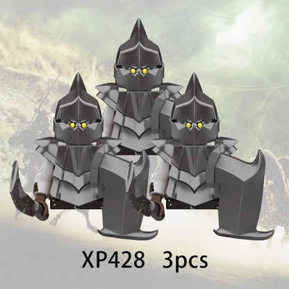 3pcs Lord Rings Elves Orcs Army Dwarf Rohan Mini Action Toy Figures Building Blocks Assembly Toys for Kids Birthday Gift