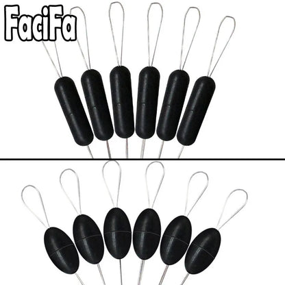 60 pcs 10 Group Rubber Silicon Space Bean Profession Fishing Float Resistance Anti-Strand fishing Line gear Connector Stopper